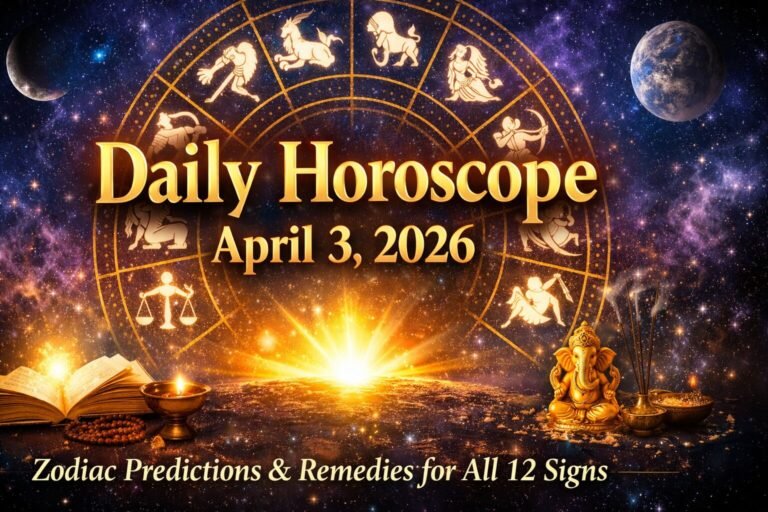 Daily Horoscope April 3, 2026 Zodiac Predictions with Remedies for All 12 Signs