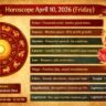 Horoscope April 10 2026