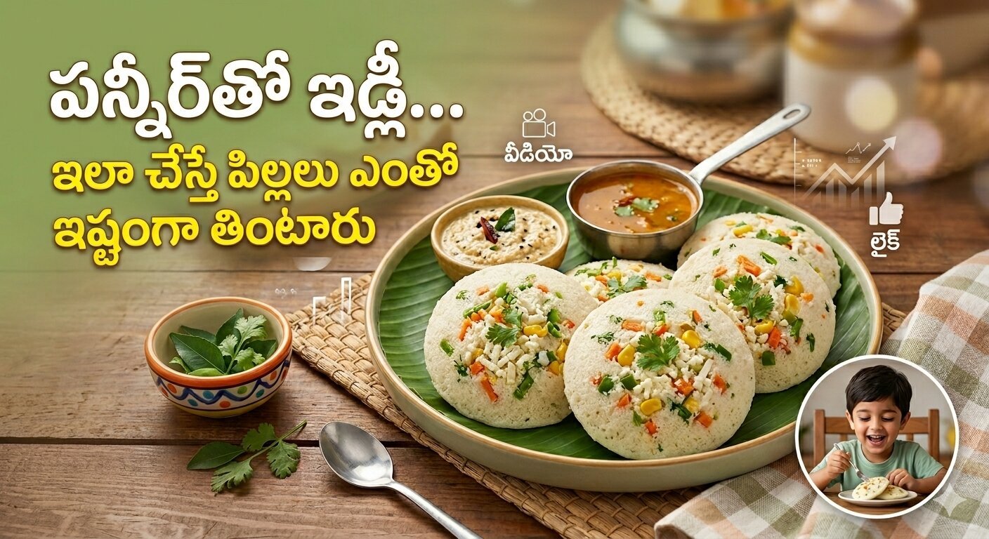 Instant Paneer Idli Recipe