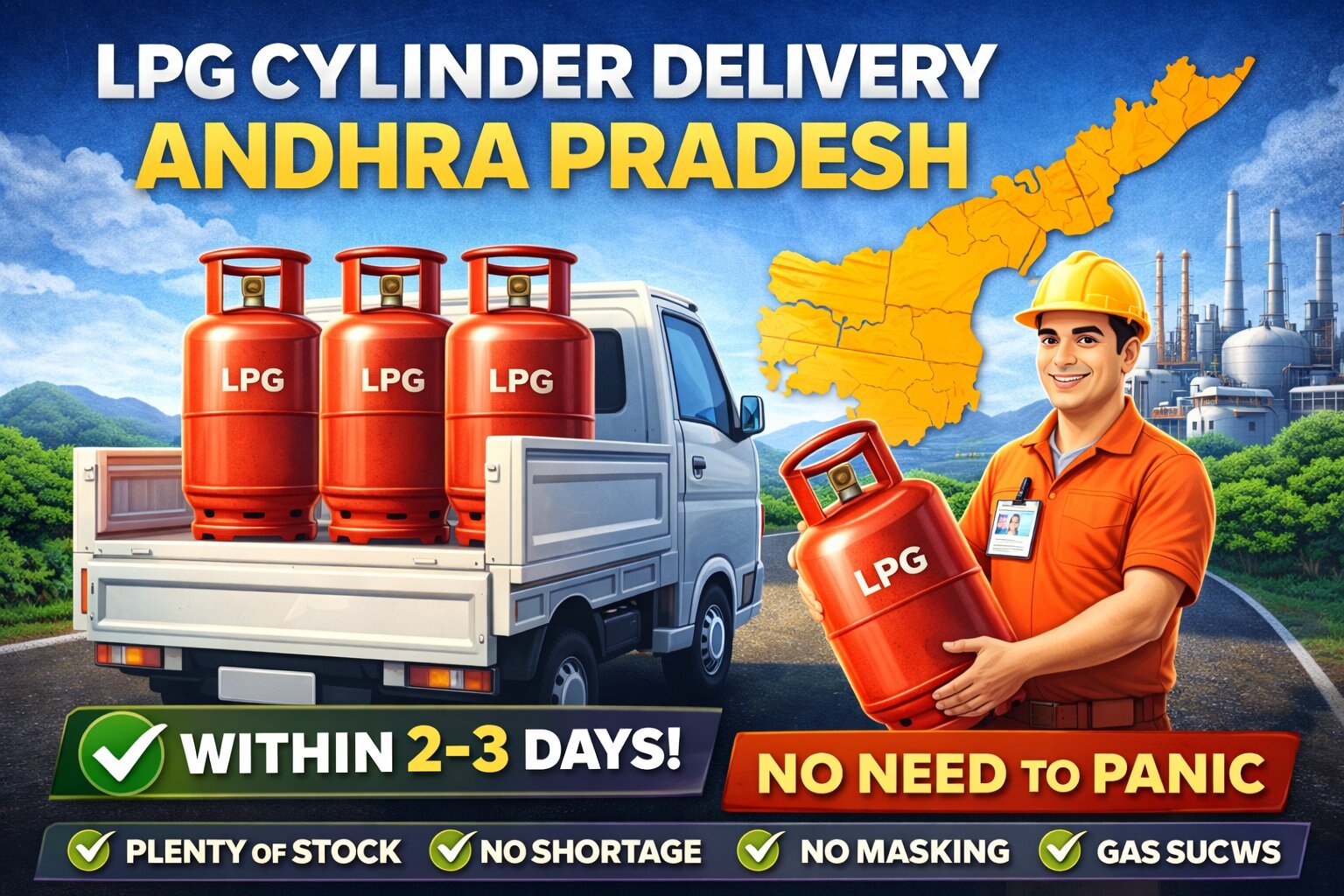 LPG Cylinder Delivery Andhra Pradesh