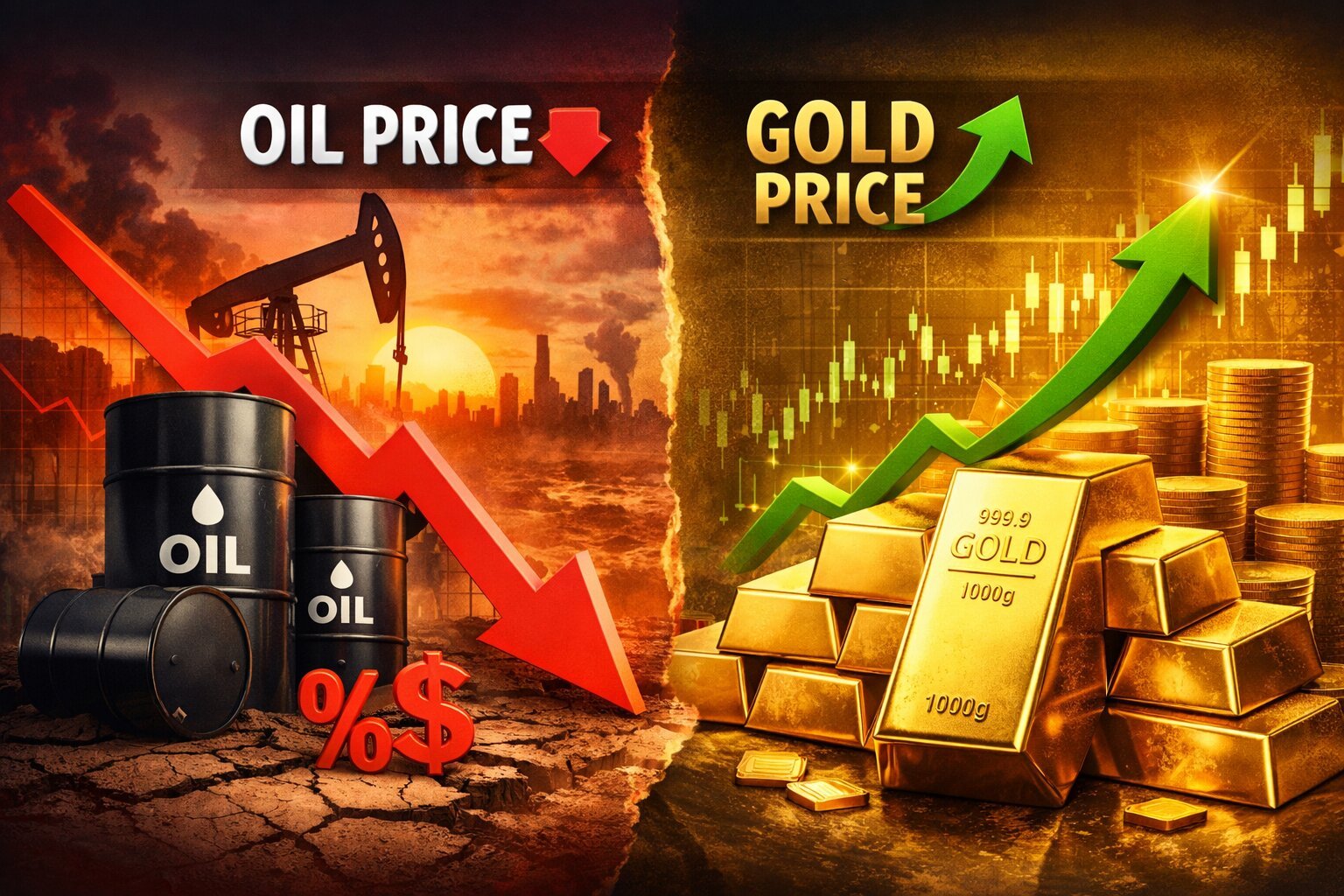 వార్‌ ఎఫెక్ట్ః క్రూడాయిల్‌ మాత్రమే కాదు…బంగారం కూడా తగ్గింది