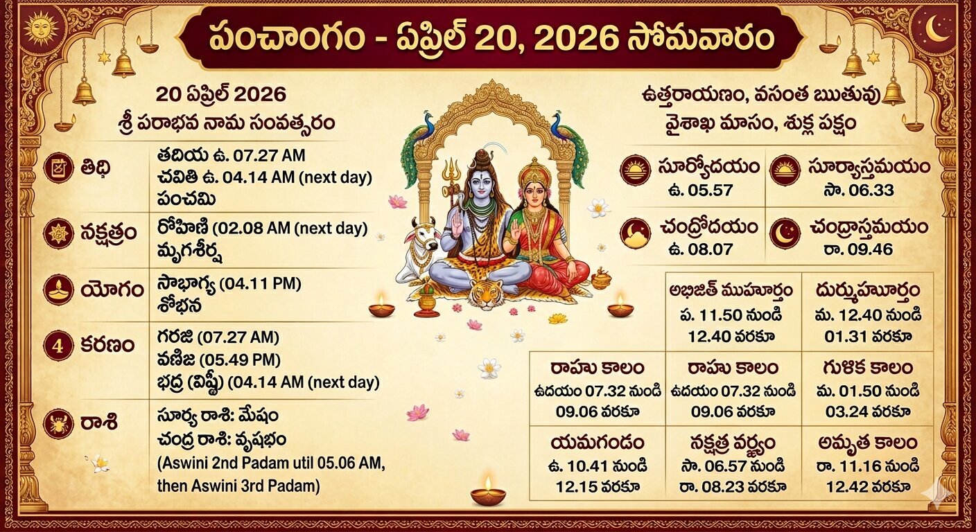 Panchang April 20 2026