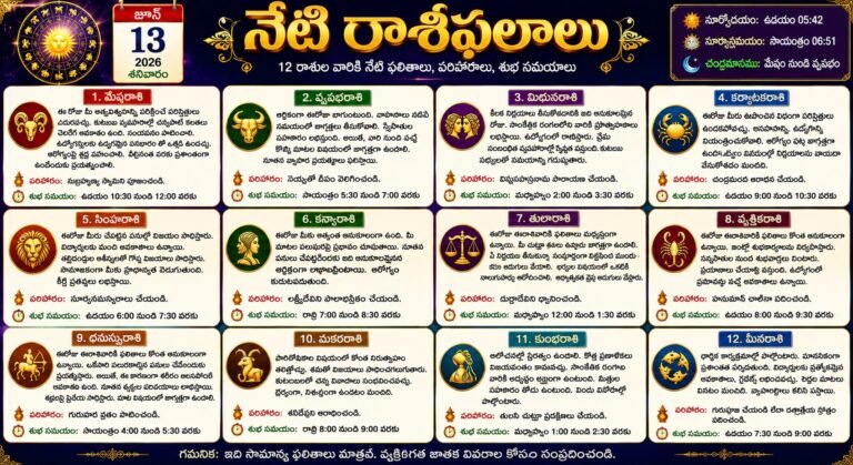 Today Horoscope June 13, 2026