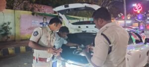 Weapons in Action Vizianagaram Police Launch Surprise Night Checks at Balaji Junction