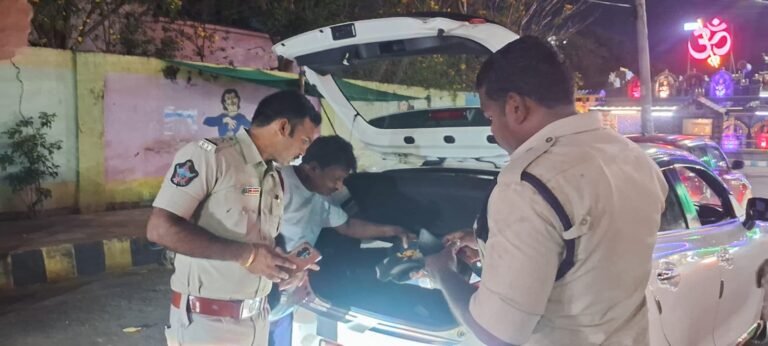 Weapons in Action Vizianagaram Police Launch Surprise Night Checks at Balaji Junction
